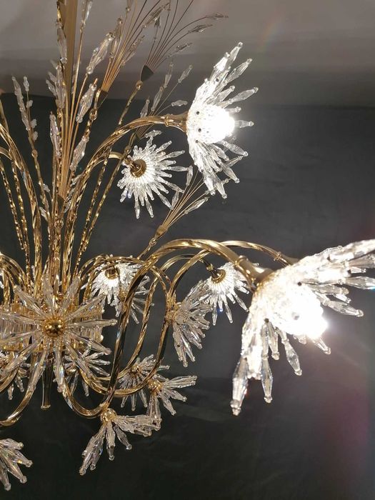 Designerski żyrandol włoski kryształy Swarovski