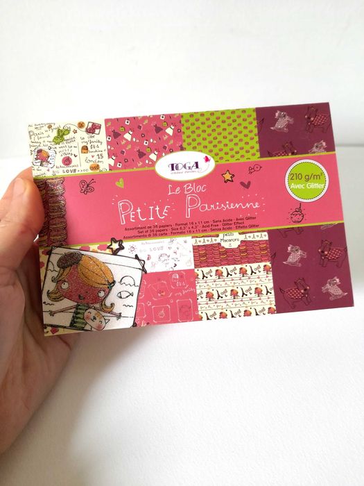 Bloco de papel Petite Parisienne scrapbooking