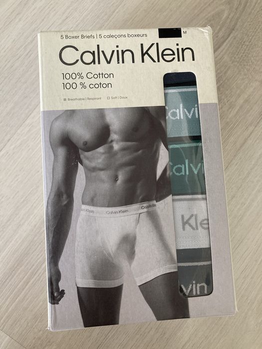 Чоловічі чорні труси боксери Calvin Klein упаковка 5 штук розмір М