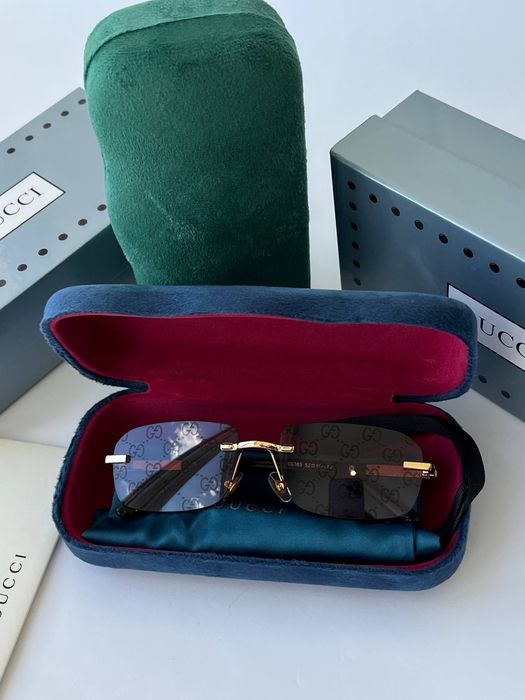 Gucci гуччі окуляри чорні коричневі чоловічі жіночі унісекс прямокутні