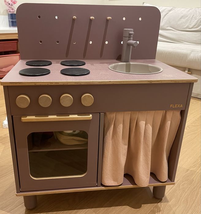 Cozinha de brincar rosa velho