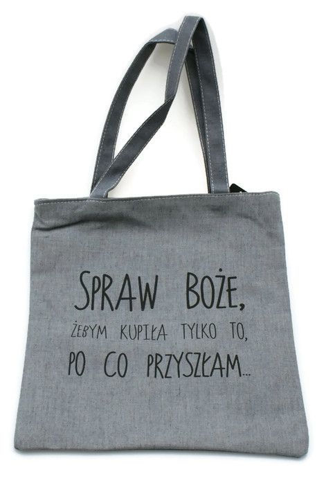 Torba Na Zakupy Spraw Boże Z Nadrukiem Materiałowa Na Zamek