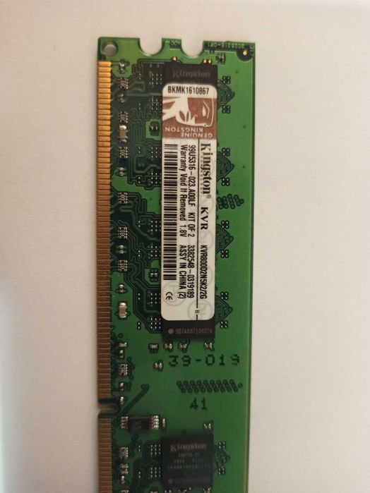 Memória RAM DDR2-800 CL5 240-Pin DIMM 1gb64584282069378121