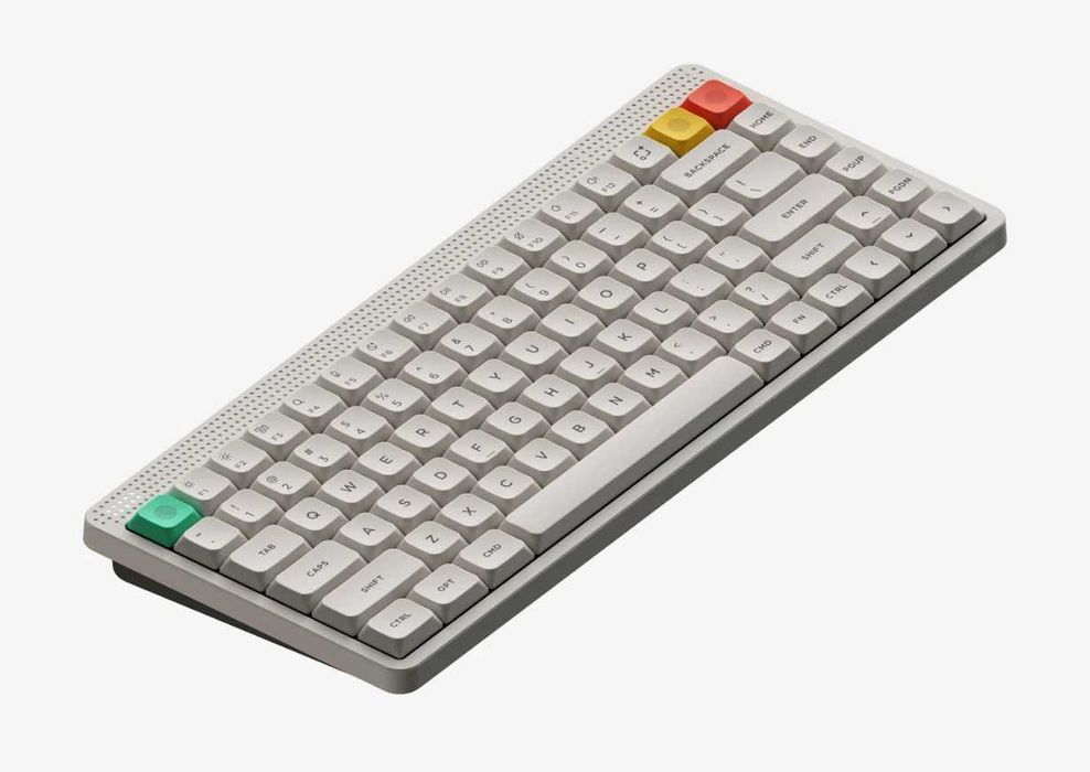 Бездротова механічна клавіатура NuPhy Node 75 low-profile, Lunar White