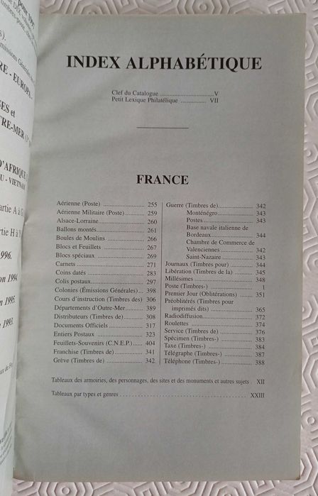 Filatelia - Catálogo Yvert et Tellier, 1997 – Tome 1