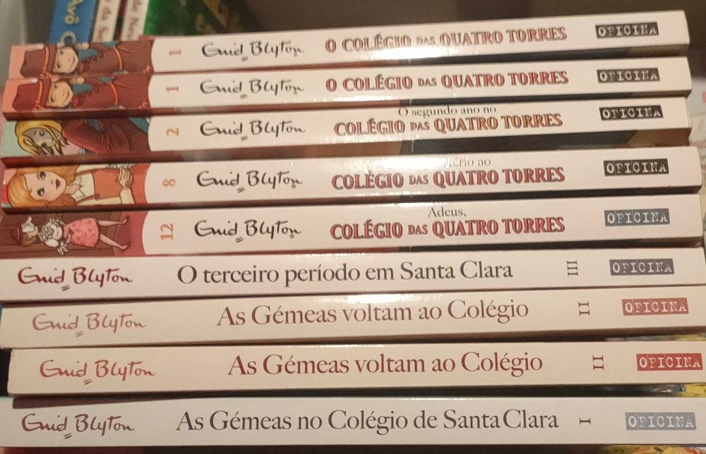 Livros As Gémeas e Colégio Quatro Torres de Enid Blyton