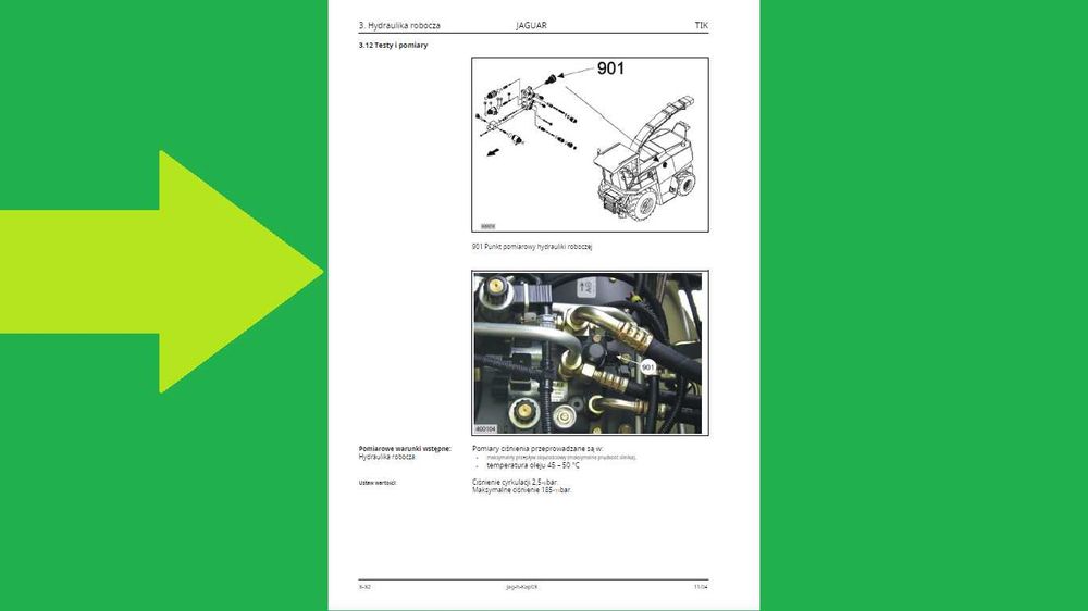 Claas Jaguar 890 instrukcja napraw PO POLSKU typ 492