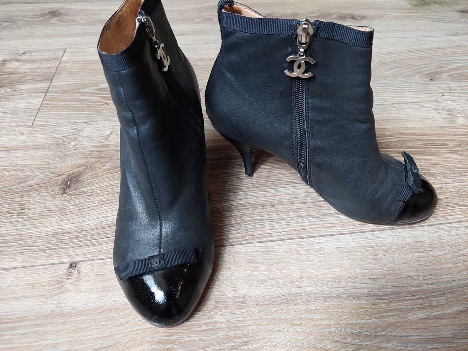 Женские демисезонные кожаные ботинки "Шанель" 36 размер