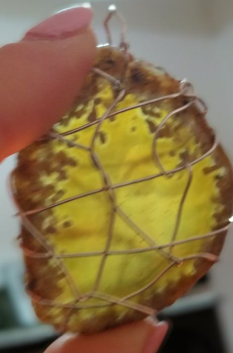 Pendente de ágata irregular polido