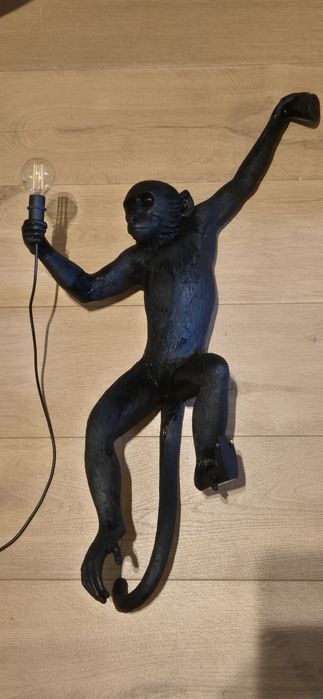 Designerska Lampa Seletti Monkey Lamp – Czarna, Stan Idealny