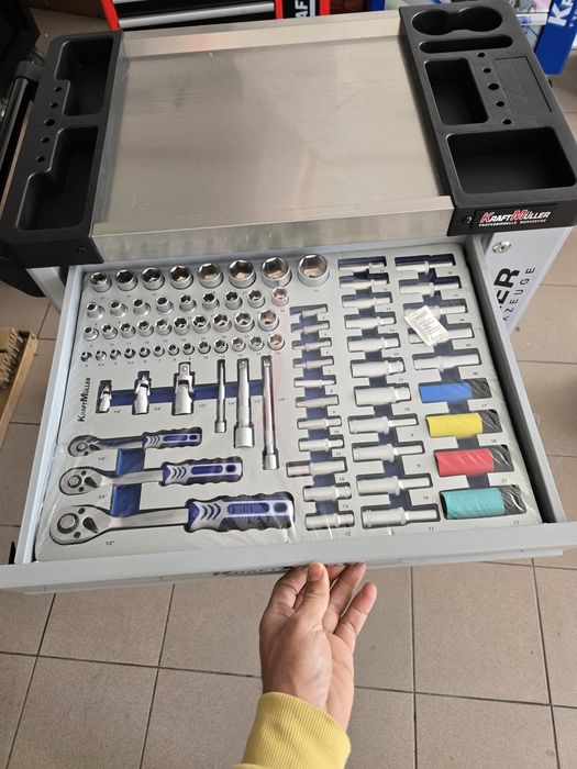 Carrinho de ferramentas 8 gavetas completas novo