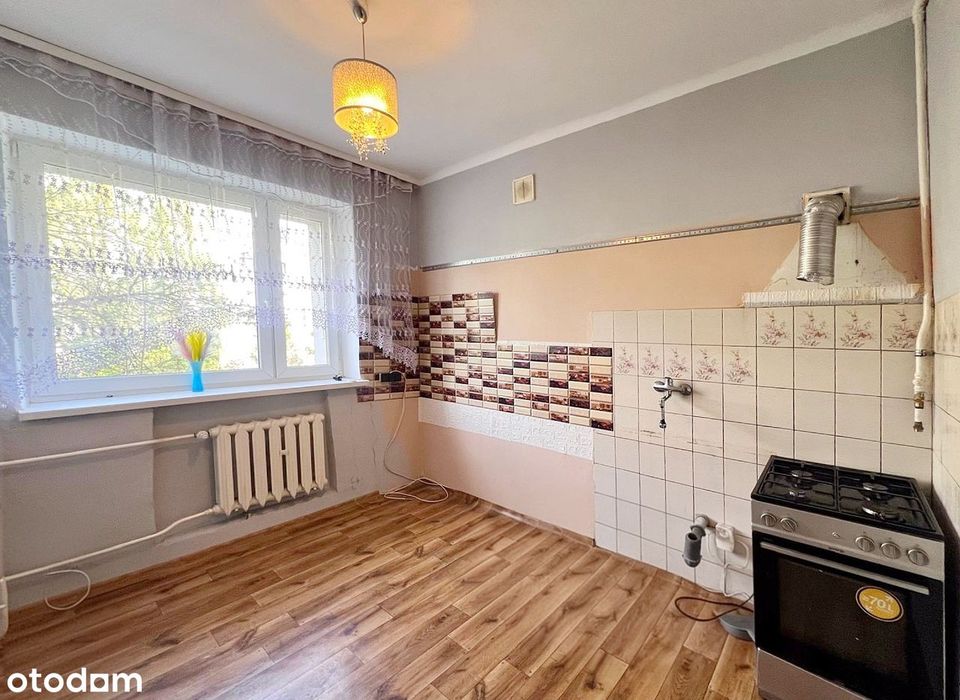 Gołonóg, 2 pokoje z balkonem w bloku, 1 piętro, CO, bez prowizji