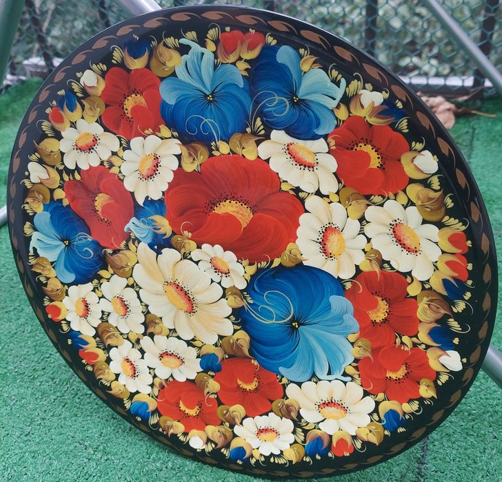 Тарілка петриківський розпис
