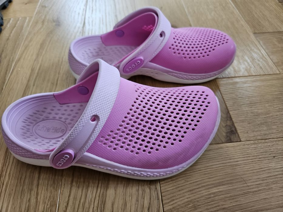 Crocs r.33/34, J2, Różowe,  LiteRide