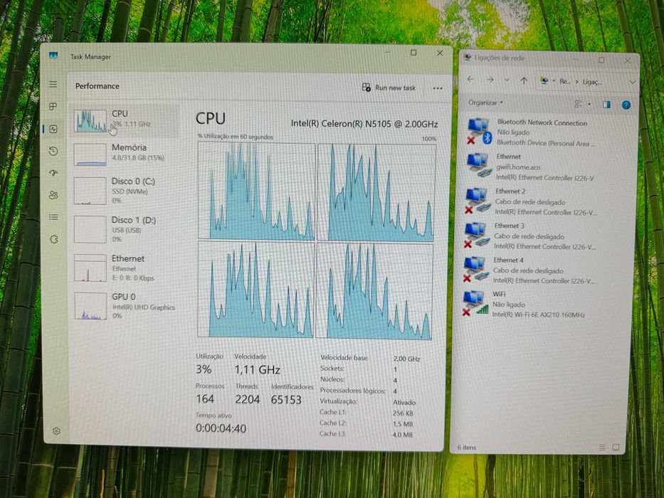Micro PC / Router, 4x2.5Gb 32Gb, m.2 SSD 1Tb, Wifi 6, Win 11 Pro