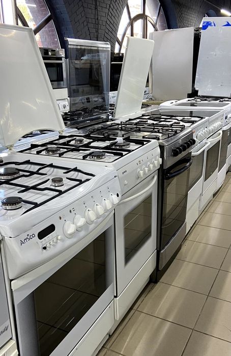 Газова плита срібна Indesit (індезіт) DF329 60 см з Європи б/у: 3 999 ...