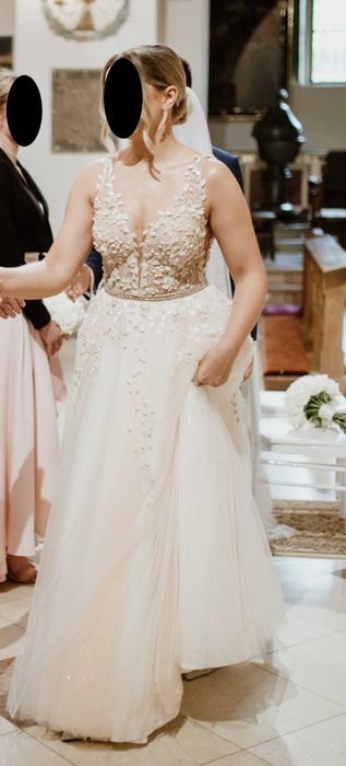 Suknia ślubna Elizabeth Passion E-4860 r. 38 oryginalna błysk Kraków