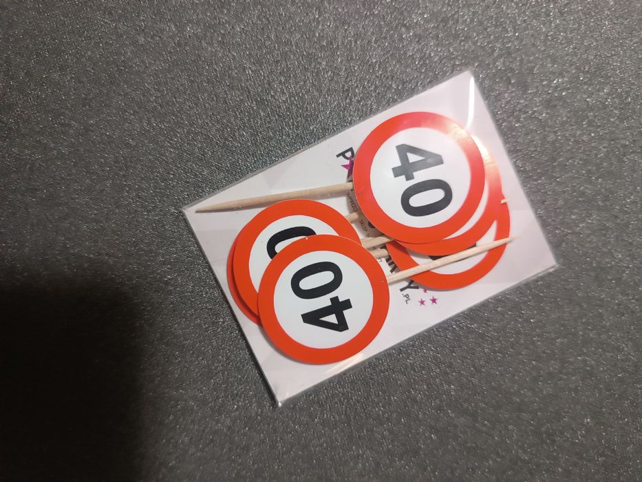 Zestaw ozdób na 40-te urodziny czterdziestkę 40 lat