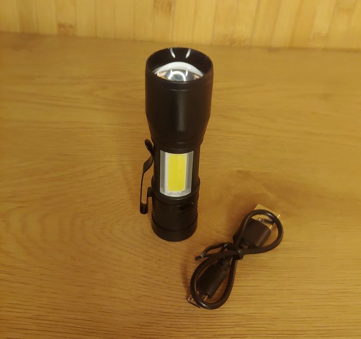 Ліхтарик карманний Zoom, ручний, портативний, потужний з акумулятором