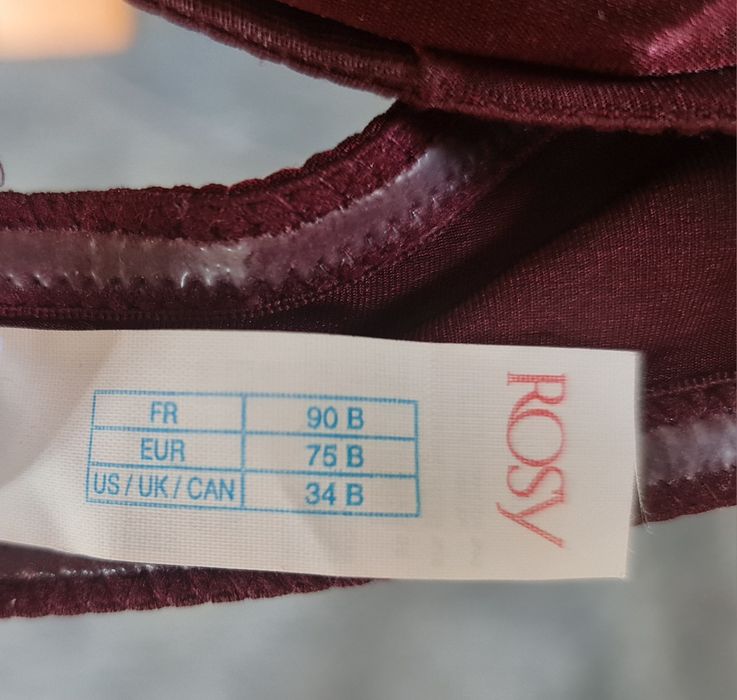 Burgundowy komplet bielizny Rosy