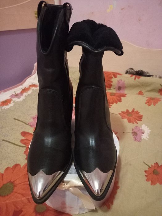 Чоботы зимні шкіряні з хутром