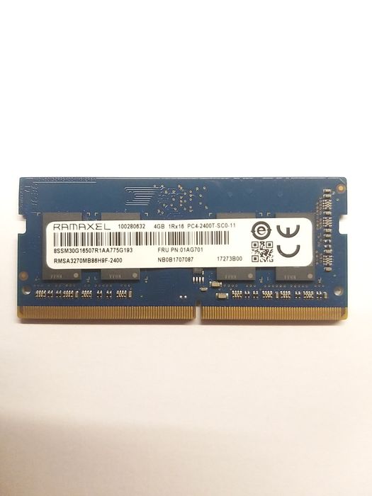 Модуль пам'яті RAMAXEL SO-DIMM DDR4 2400MHz 4GB (RMSA3270NA86H9F-2400)