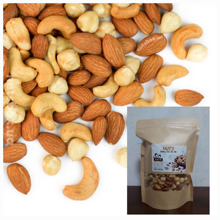 Кеш'ю, фундук, мигдаль, мікс, макадамія,манго