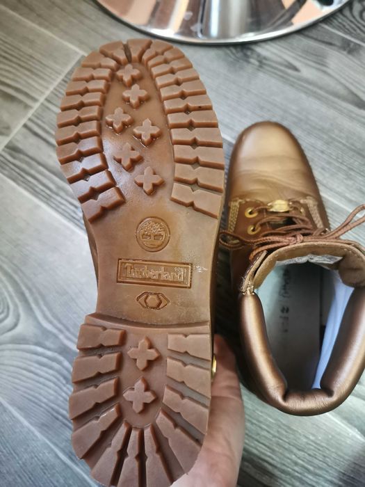 Ботинки кожаные Timberland золото, оригинал, размер 37