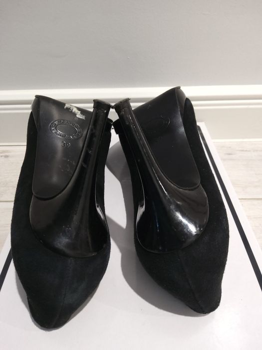 5th Avenue, Skórzane, wysokie szpilki na platformie