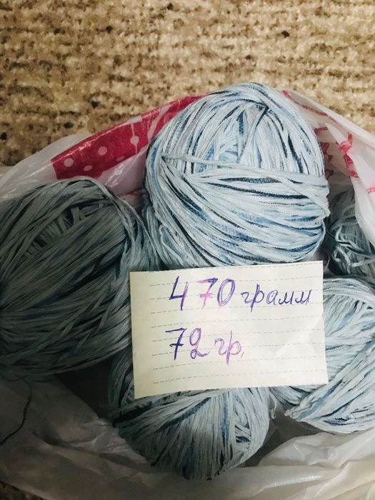 Нитки б.у, полушерсть и шёлковые