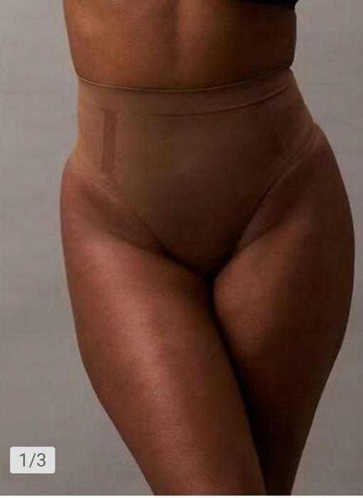 Stringi Wysoki stan Calvin klein brązowe bezszwowe Xl