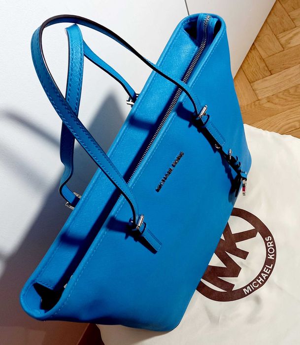 Michael Kors – kultowa torba/shopper, royal blue, skóra saffiano, 603