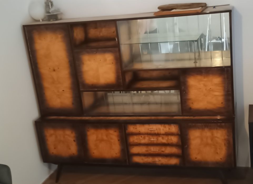 Komplet mebli wysoki połysk, kredens, stół, stolik