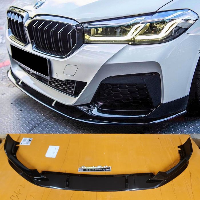 Губа M-sport для BMW 5 G30 M pakiet LCI  рестайл сплиттер лезвие