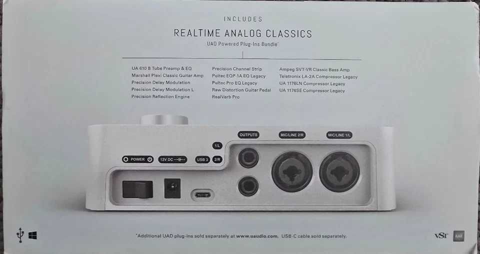 Universal Audio Apollo Solo USB Audio Interface Open Box. Never Used.