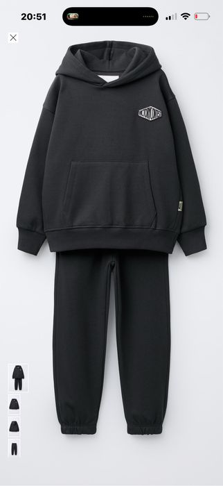 Утеплений спортивний костюм фірми Zara, рoзмір 164 см