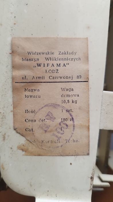Waga wifama ŁÓDŹ PRL