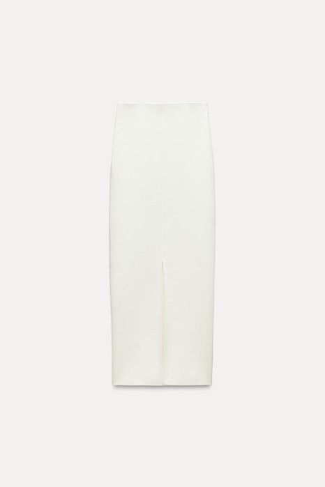 Тепла спідниця міді з розрізом Zara