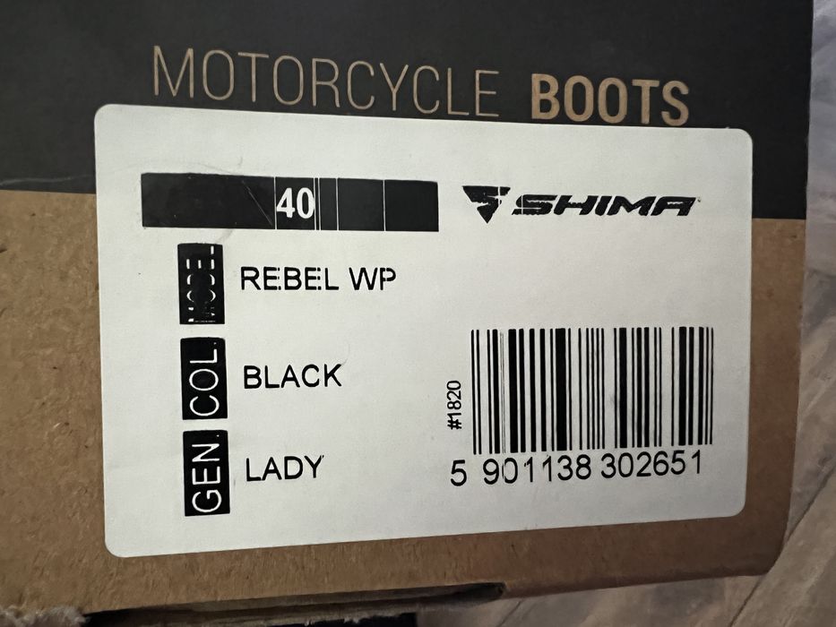 Buty motocyklowe damskie rozm. 40 Shima Rebel WP
