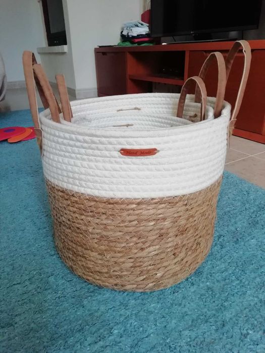 Conjunto 3 cestos vime