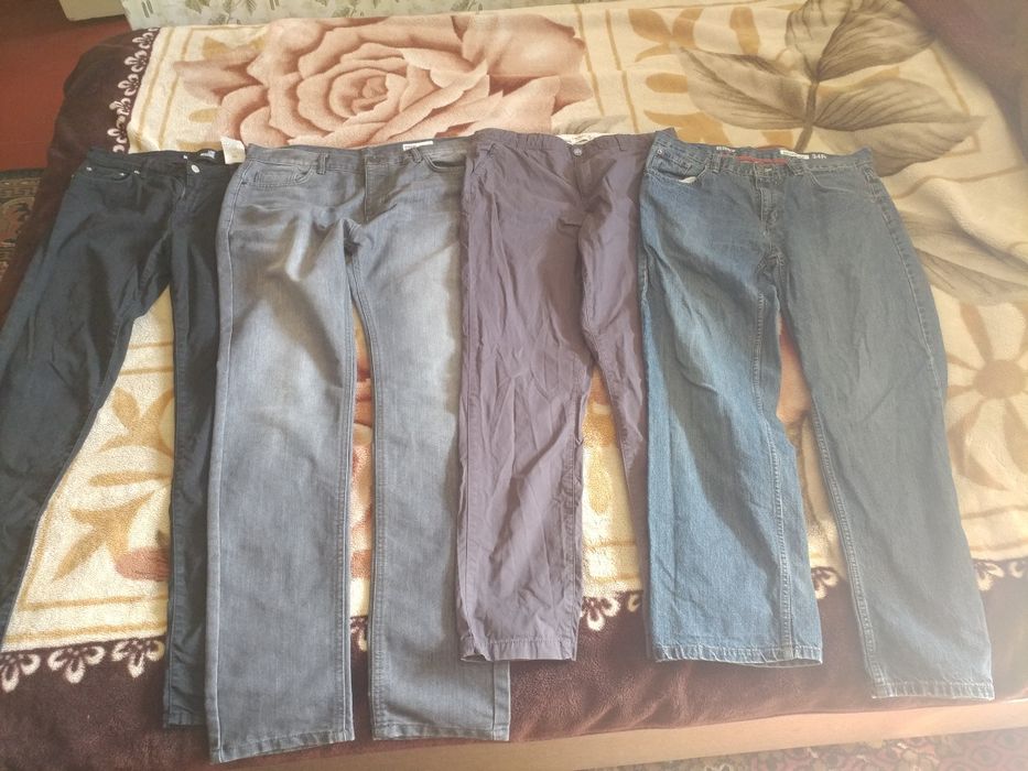 Чоловічий одяг, L та XL, джинси, сорочки, свитера, все разом