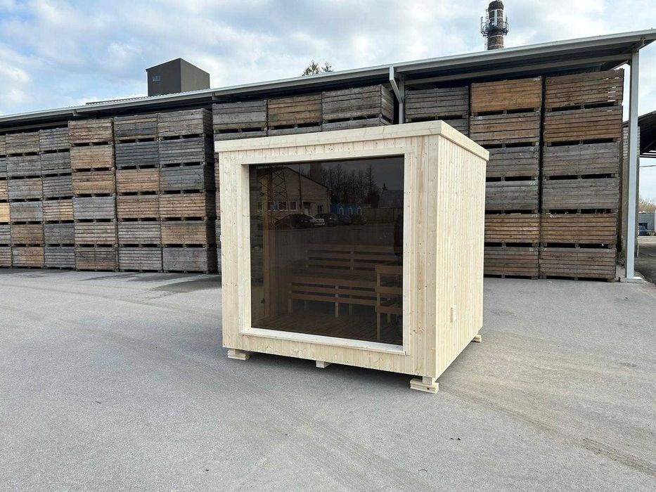 Sauna Ogrodowa KUBO Wyposażona Modern Sauna do Ogrodu