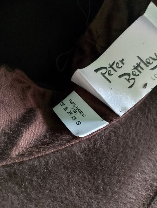Brązowy Damski Kapelusz Z Futra Królika Peter Bettley