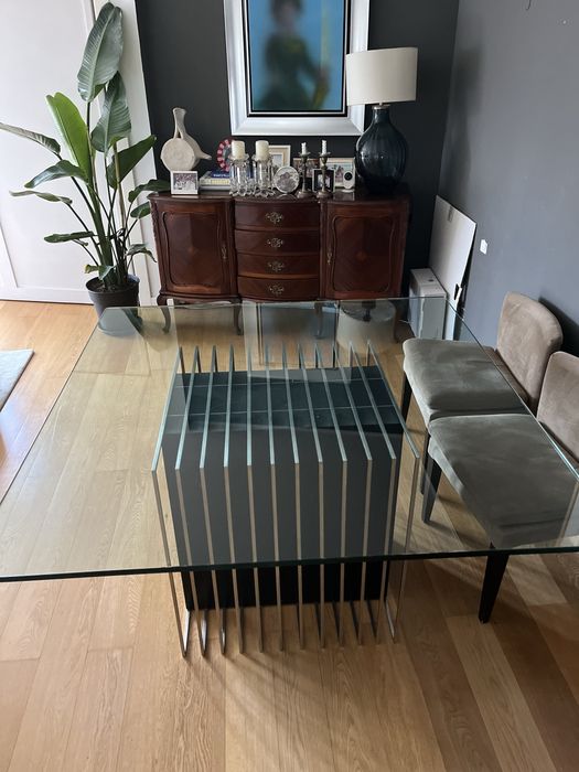 Mesa design quadrada 1,40cm x 1,40cm Conceicao Vasco Costa