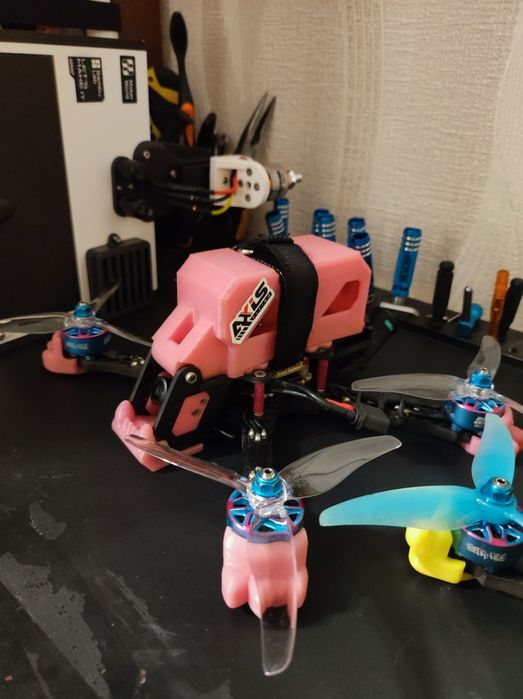 Дрон Башер (Basher 5) на цифрі walksnail, elrs 2.4. axis bando, f722, am32, flywoo goku, gemfan , 6s