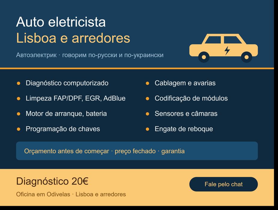 Eletricista Auto - Odivelas, Lisboa, Amadora e Loures