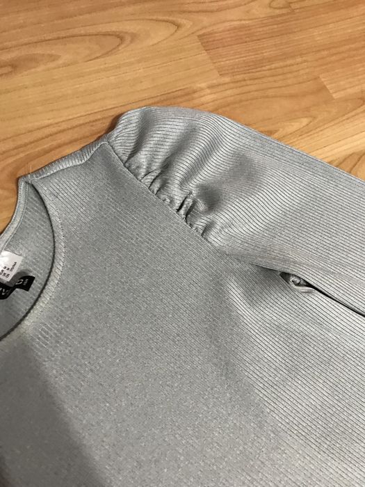 Sukienka mini szara/srebrna H&M M