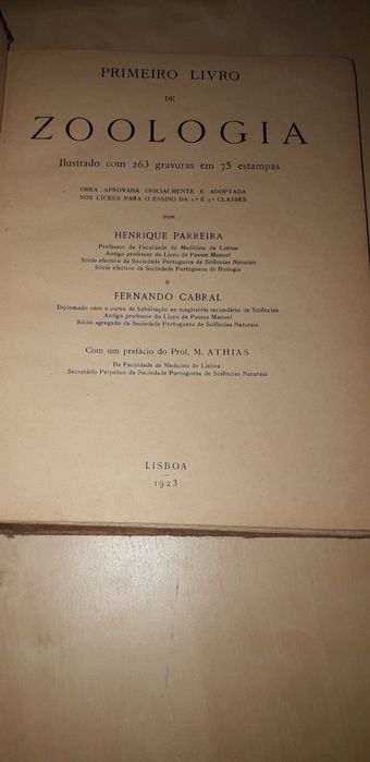 Primeiro Livro de Zoologia (1923) H. Parreira, F. Cabral