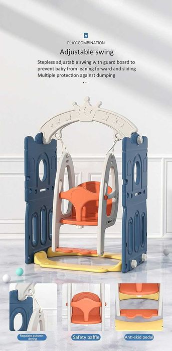 Parque infantil escorrega, baloiço, cesto e armazenamento ENVIO GRÁTIS