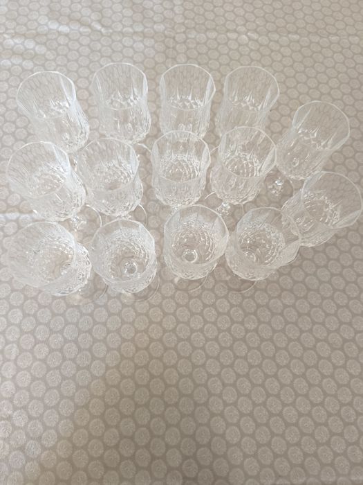 14 copos de cristal em muito bom estado